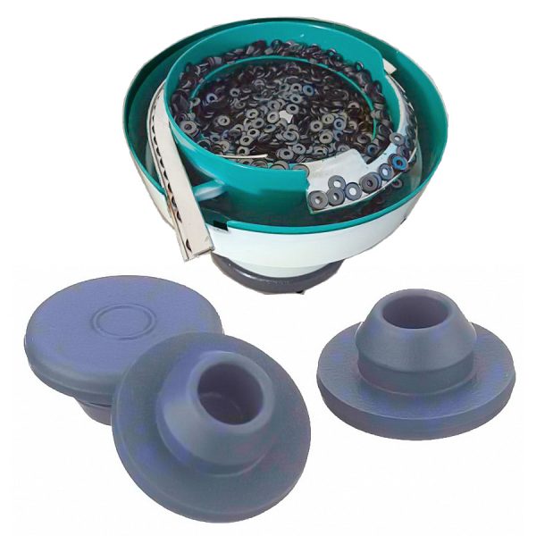 Чашечный вибропитатель для резиновых пробок и круглых пластиковых деталей, диаметр чаши 450 мм на vbobylev.ru