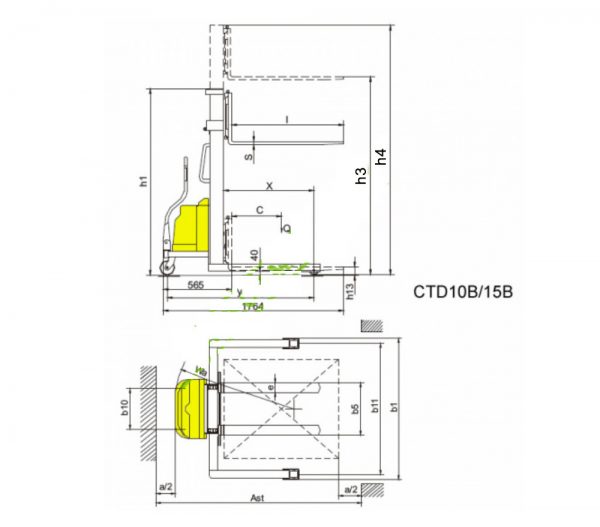 Электрический штабелер CDD10B, CDD15B, CTD10B, CTD15B