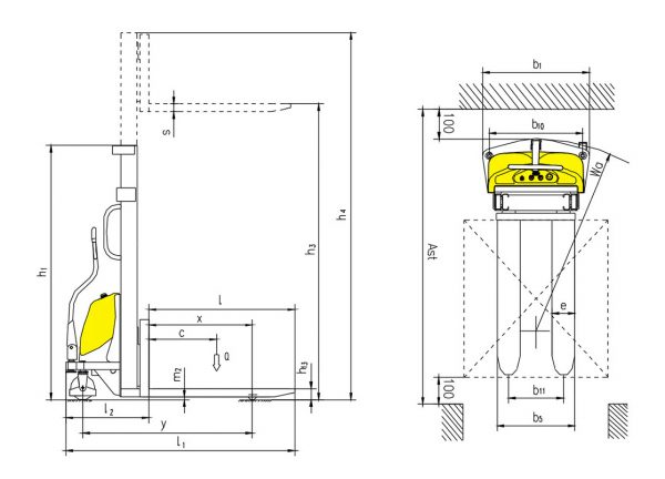 Электрический штабелер CDD10B, CDD15B, CTD10B, CTD15B на vbobylev.ru