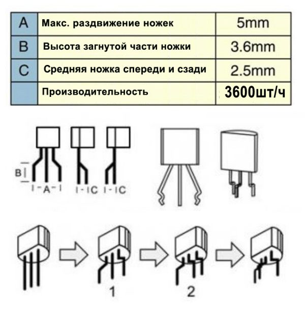 C-309 станок для формирования выводов компонентов транзистора на vbobylev.ru