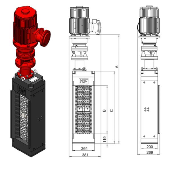 YCFC-N80 Канализационные дробилки, расход 80~480 м3/ч