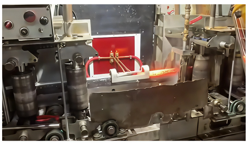 MF-200 горизонтальная индукционная кузнечная печь для прутка φ24x2000 мм